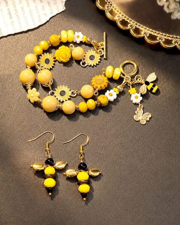 The Bees and The Sunflowers — handmade one-of-a-kind jewelry by The Kingwood Collection