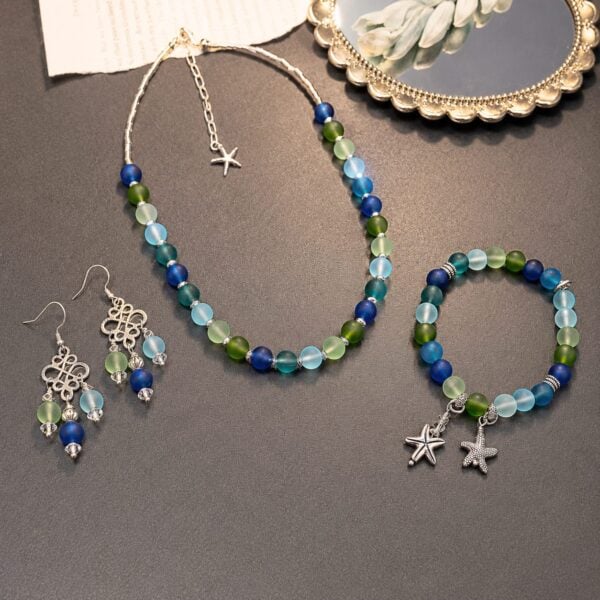 Glistening Beach Walk — handmade one-of-a-kind jewelry by The Kingwood Collection