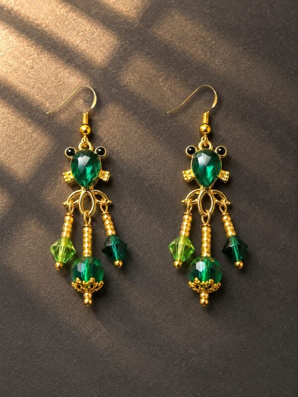 Green Swimming Fish — handmade one-of-a-kind jewelry by The Kingwood Collection