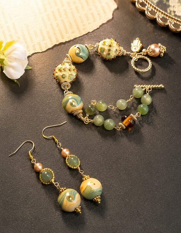 Jade and Sand — handmade one-of-a-kind jewelry by The Kingwood Collection