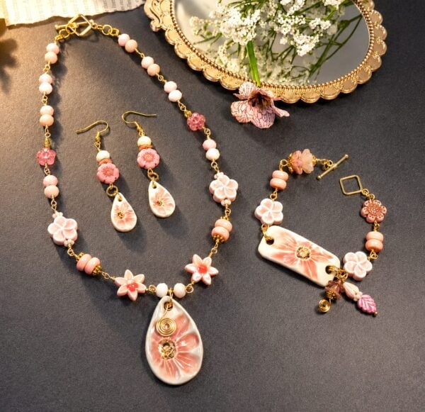 Peony Garden — handmade one-of-a-kind jewelry by The Kingwood Collection