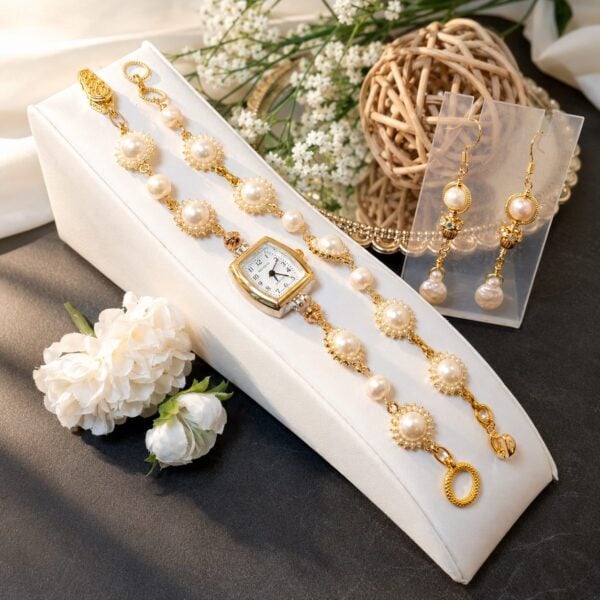 Golden Pearls — handmade one-of-a-kind jewelry by The Kingwood Collection