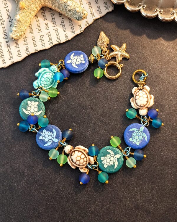 Sea Turtle Tide — handmade one-of-a-kind jewelry by The Kingwood Collection