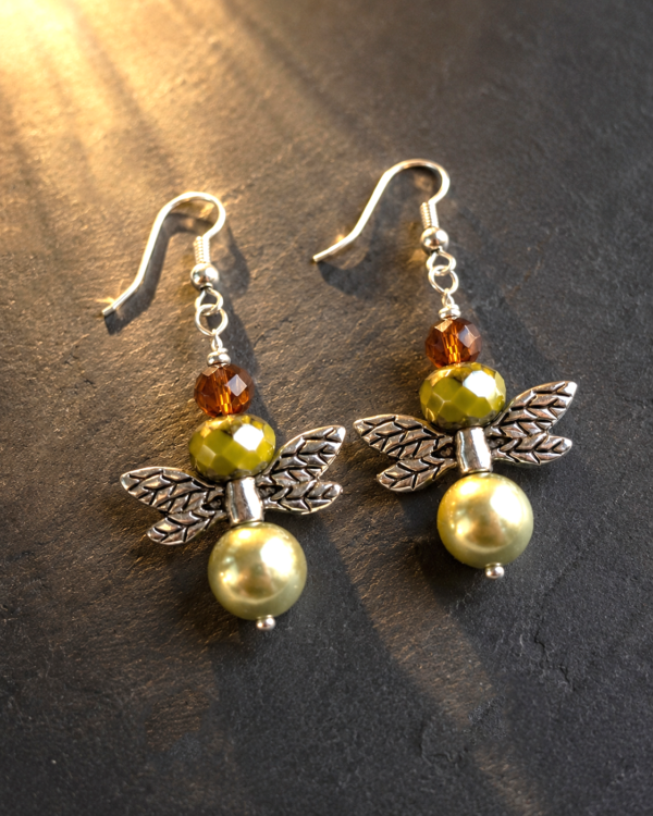Autumn Forest Dragonflies Earrings