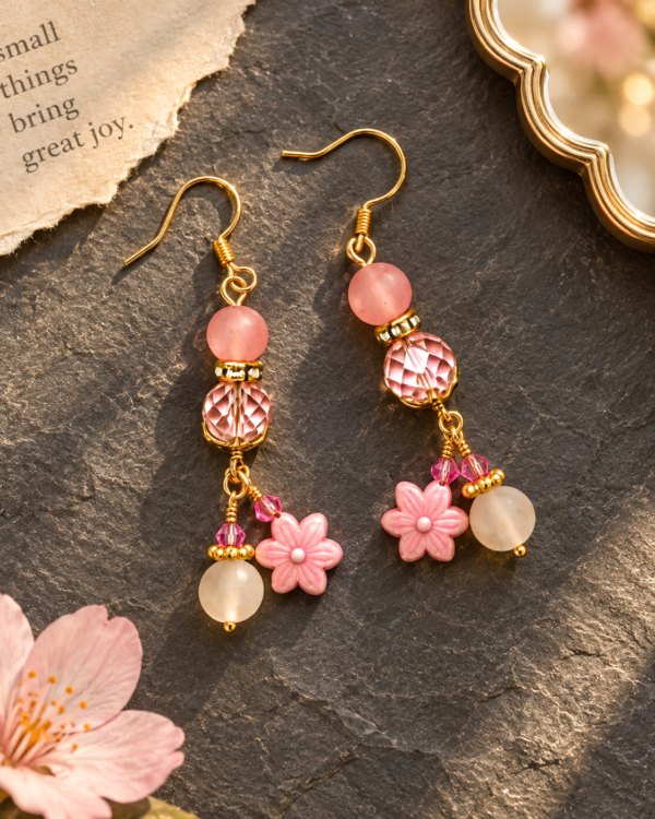 Old English Flower Garden Earrings