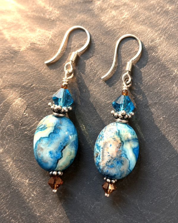 Painted Sky and Earth Earrings