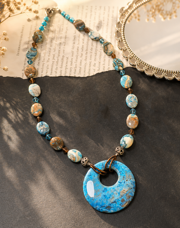 Painted Sky and Earth Necklace