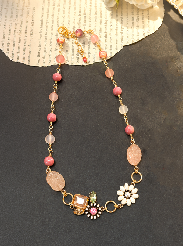 Old English Flower Garden Necklace