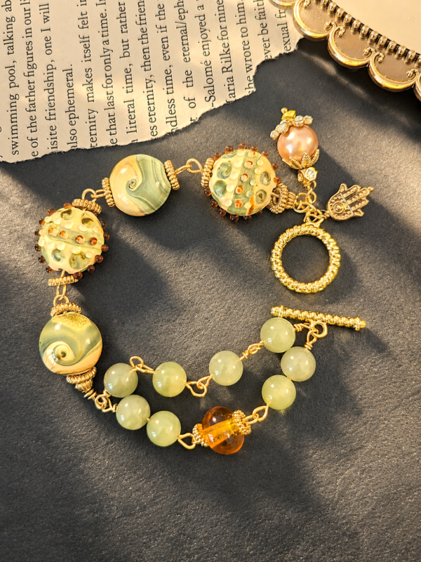 Jade and Sand Bracelet