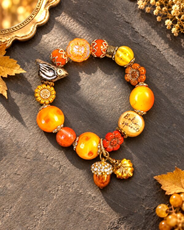 Autumn Acorns Bracelet