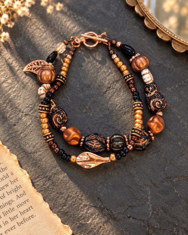 Copper Cauldron & Black Cats Bracelet