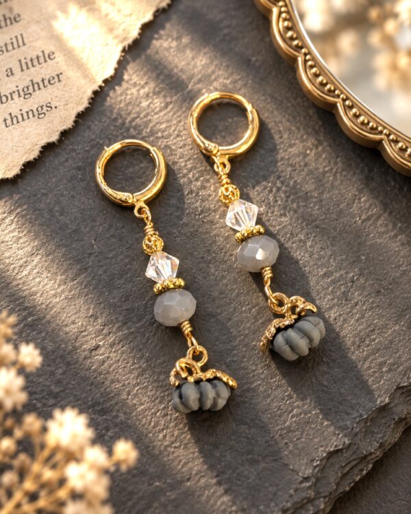 October Grey Mist Earrings