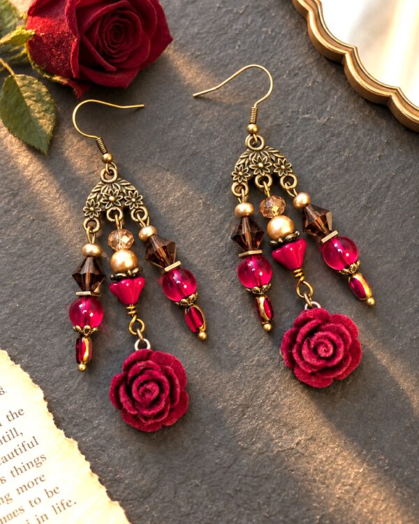 Antique Renaissance Roses Earrings