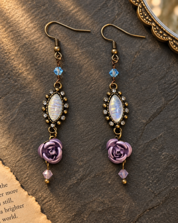 Mystic Lavendar Dragonfly Earrings